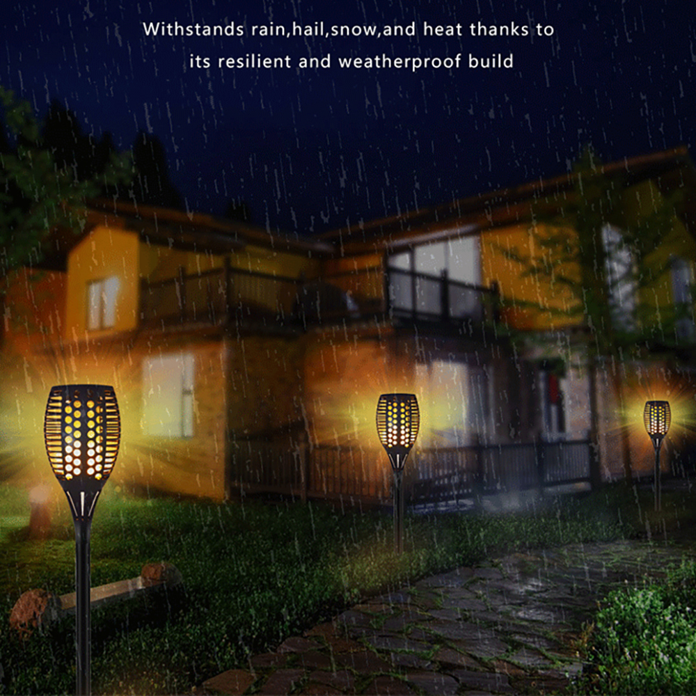 LED Solar Flame Lights Outdoor IP65 Waterproof Garden Light Flickering Flame Torches Lamp For Courtyard Garden Balcony