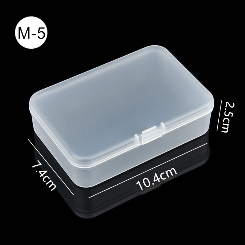 Mini cajas rectangulares de plástico transparente para almacenamiento de joyas, contenedor, caja de embalaje para pendientes, anillos, cuentas, colección de artículos pequeños: plum