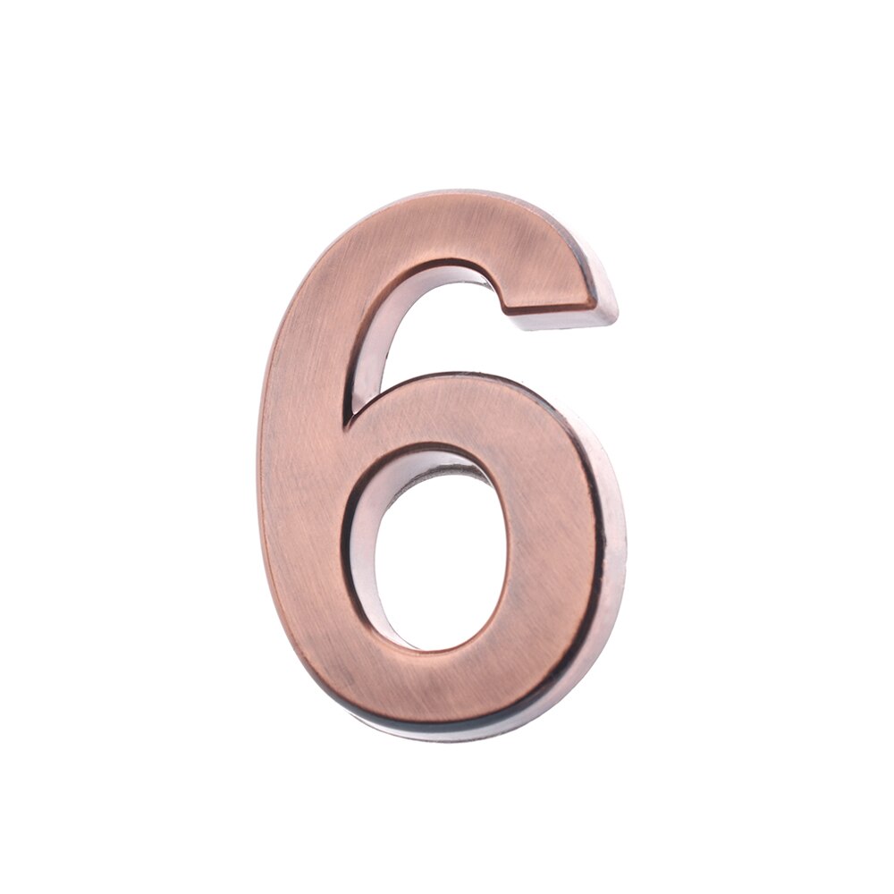 0-9 ABS Plastic Cijfer zelfklevende Huis Plaque Adres Teken Kamer Deur Nummer Cijfers Sticker Cijfer Teken hotel Deur Label: 6 / 7cm