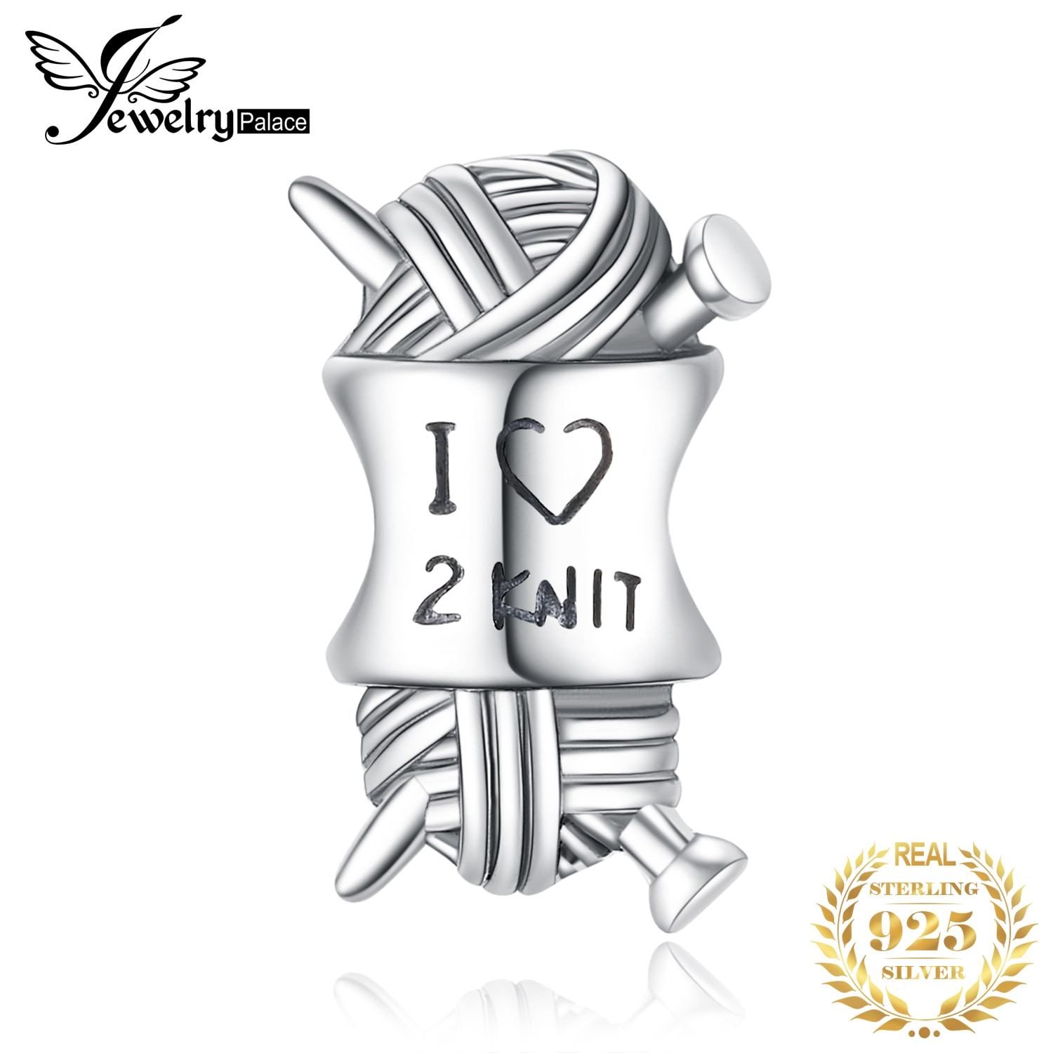 JewelryPalace Love Knit 925 Sterling Silver Beads Charms Silver 925 Original For Bracelet Silver 925 original For Jewelry Making