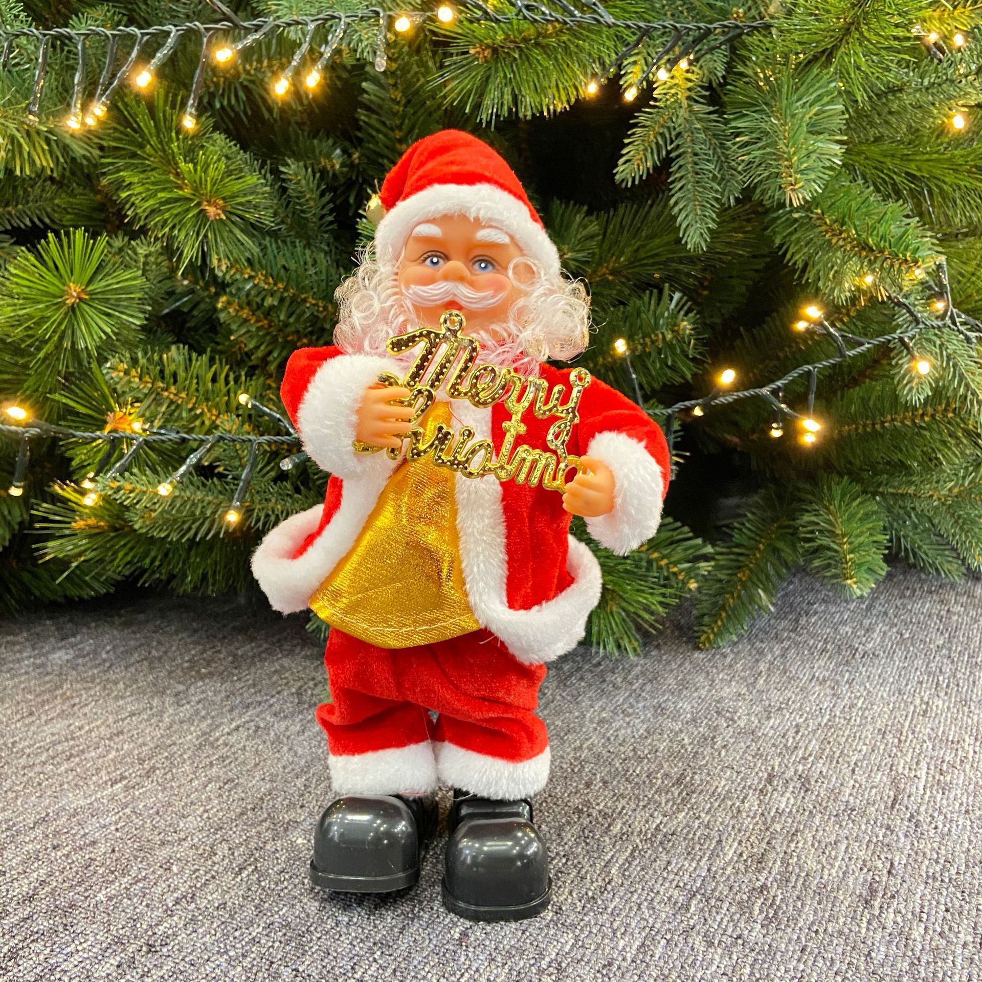 Weihnachten Baum Dekoration Santa Claus Elektrische Leiter Klettern Spielzeug Elch Musik Spielzeug Für freundlicher Party Weihnachten Frohes Neues Jahr: Englisch Karte