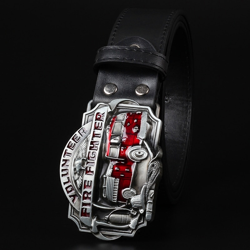 Cool men's belt firefighter profession fire truck buckle fire dept badge fire brigade sign firemen belt fire fighter volunteer