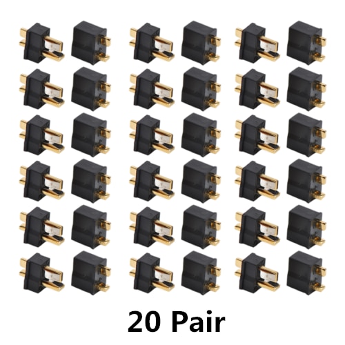 10/20 Paar Zwarte Mini Deans Micro T-Connectoren Mannelijke En Vrouwelijke Voor Rc Lipo Batterij