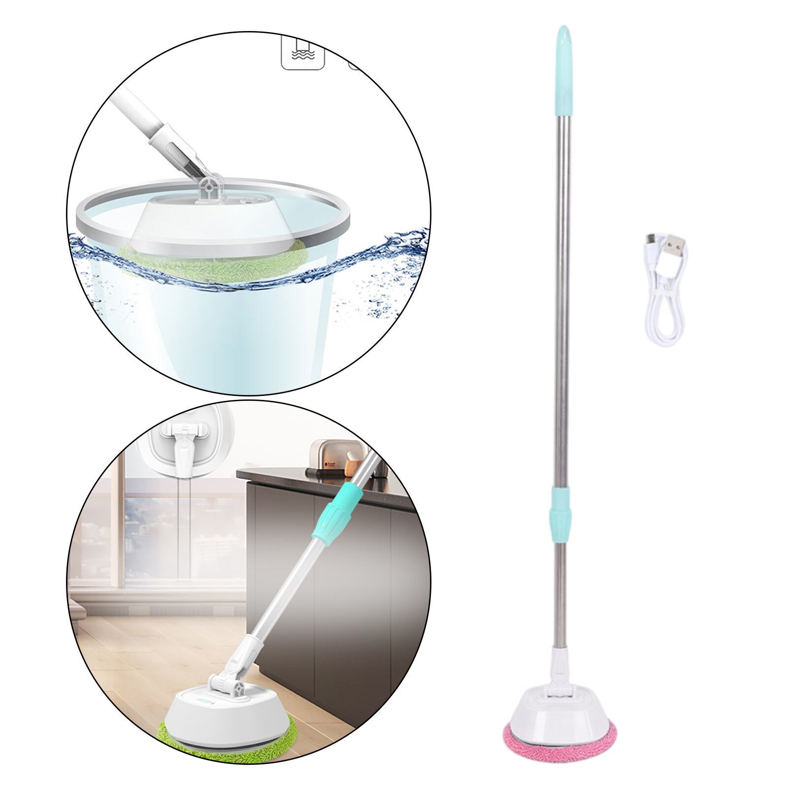 Cordless Window Cleaner Washer USB Rechargable Glass Cleaning Tools Glass Cleaning Mops Washer for Bathroom Kitchen Tile