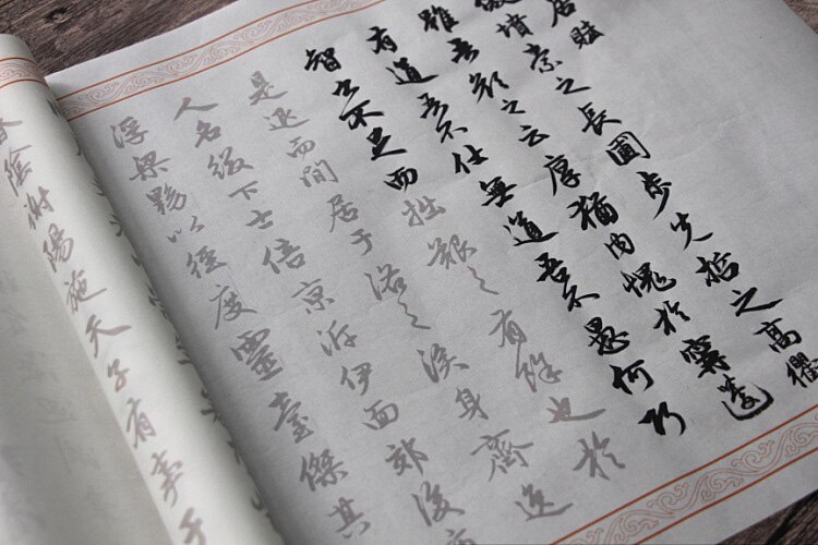 Facsimile Xuan Paper For Chinese Calligraphy,Zi Tie Tracing Paper Xing Cao ,Copy Paper For Zhao Meng fu's Xian Ju Fu 2.8m*0.35m