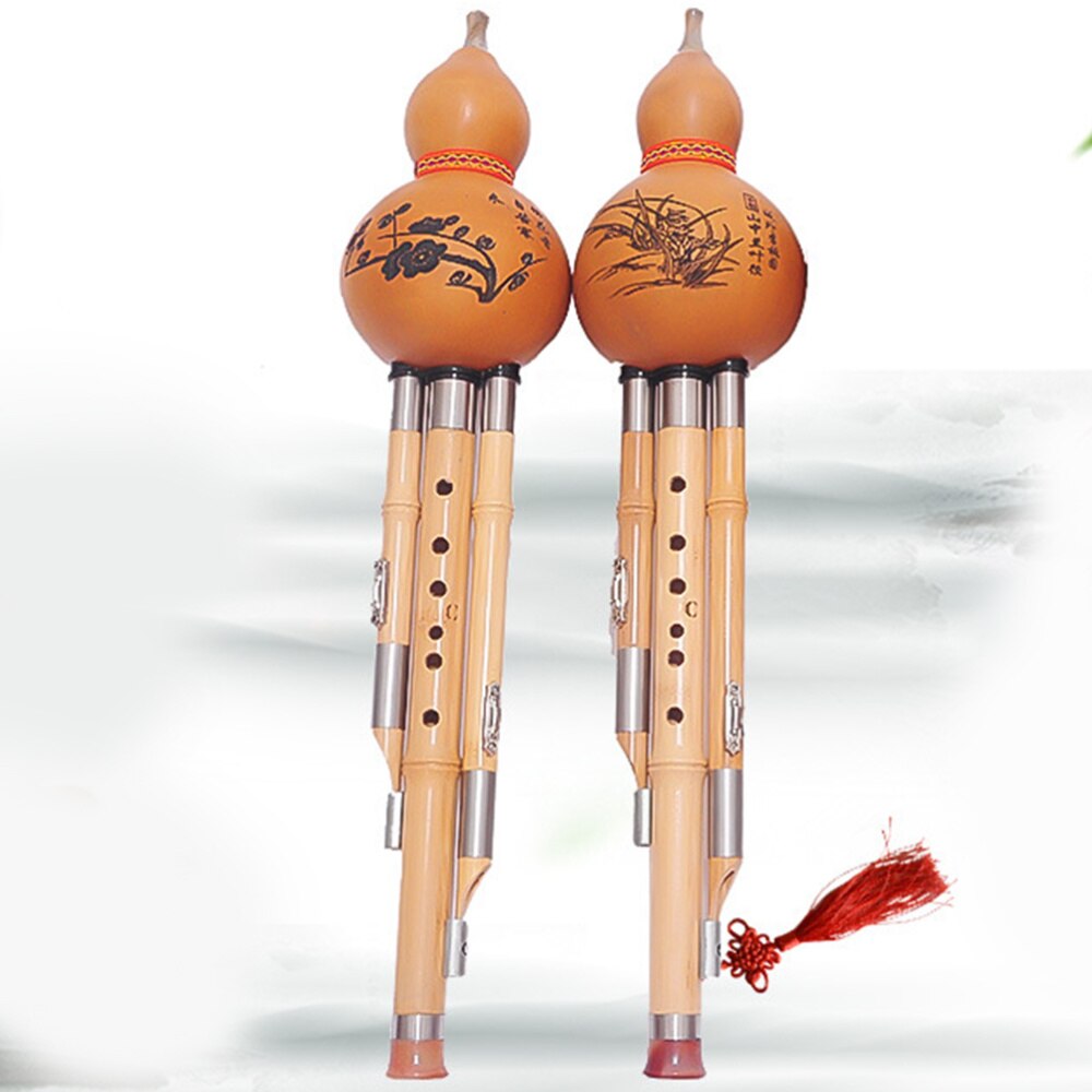 Handmade Hulusi Gourd Flute - Ethnic Bamboo Musical Instrument for Beginners & Music Lovers