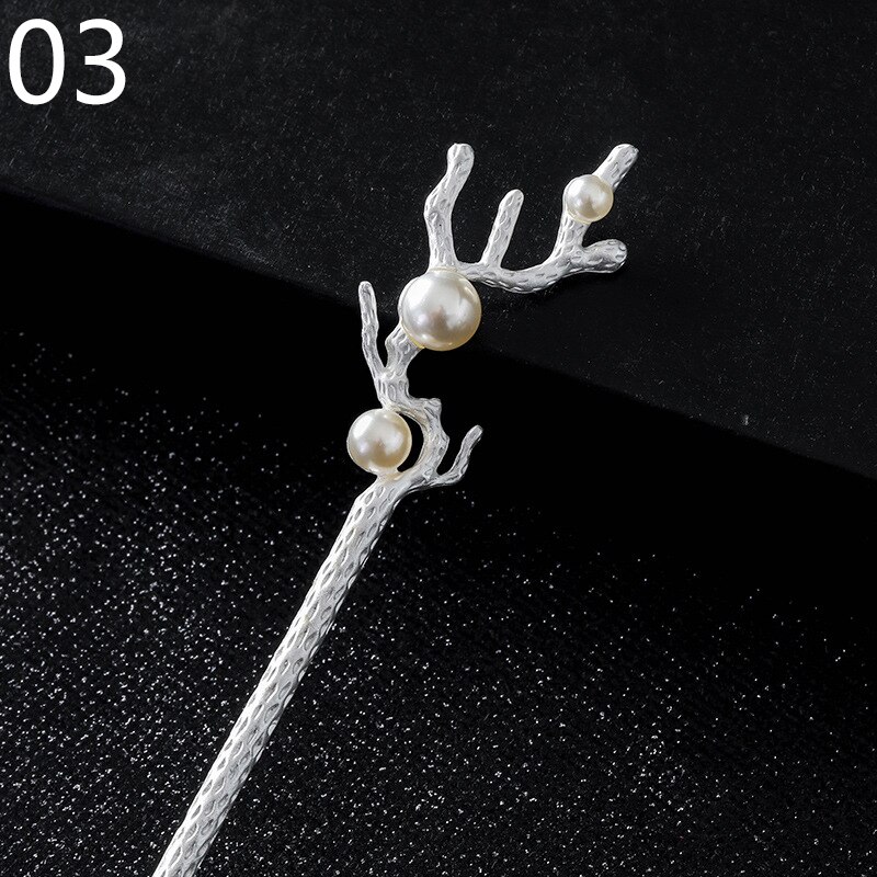 Vintage Hair Sticks Pick For Women Girls Metal Hair Pin Clips Chinese Style Hair Chopsticks Hairpins Jewelry Accessories: 3