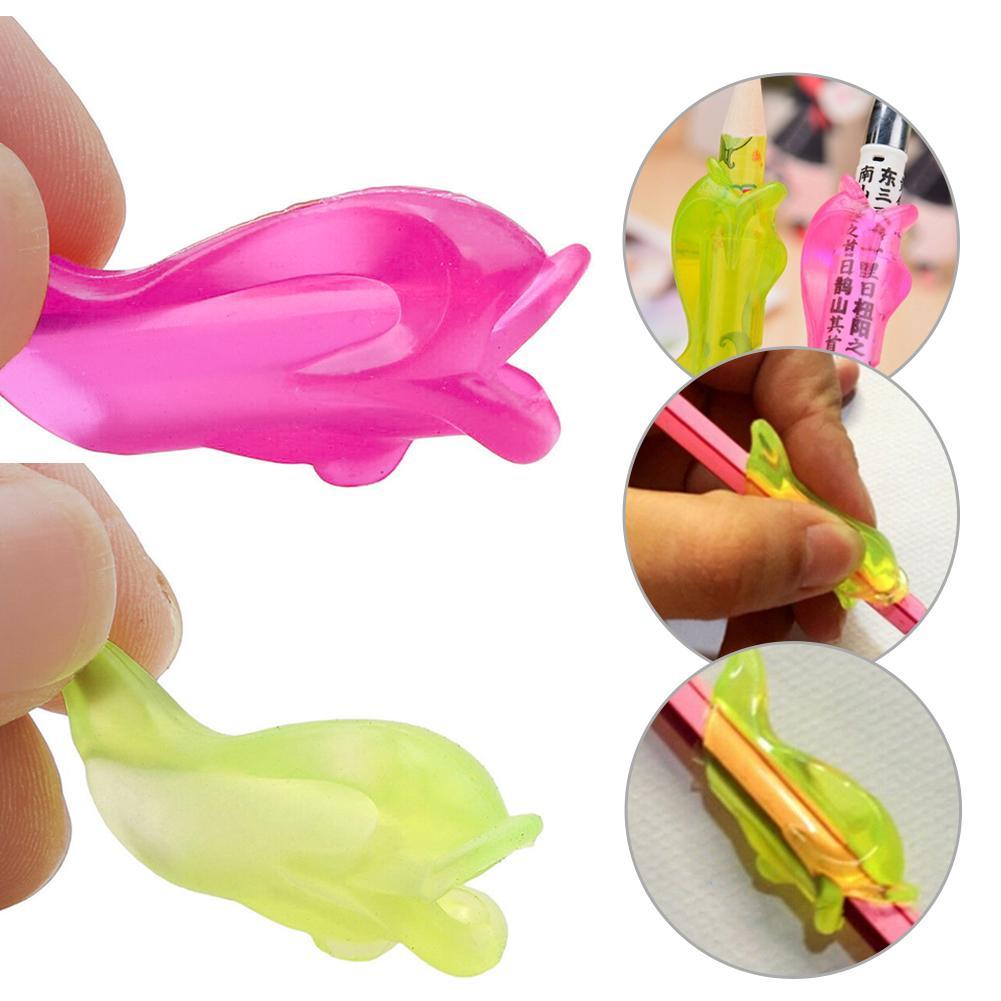 3Pcs Two Finger Pencil Grips Pencil Holder Ergonomic Aid Grip Grip Children Posture tools Silicone Writing Training Correct U4Q5