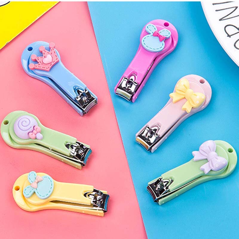 Coupe-ongles avec couvercle pour bébé, 1 pièce, couronne, enfants, doigts, orteils, outil de manucure, soins des ongles pour enfants