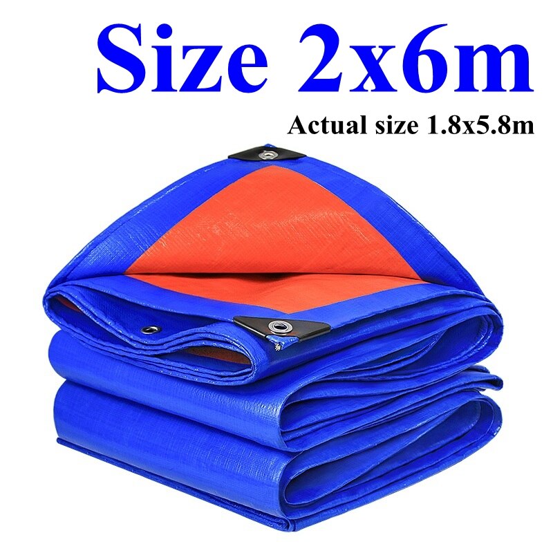 0.32mm pe suojapeite sateenkestävä kangas ulkopuutarha kasvivaja vene auto kuorma-auto katos vedenpitävä aurinkosuoja kangas lemmikin talon kansi: 2 x 6m
