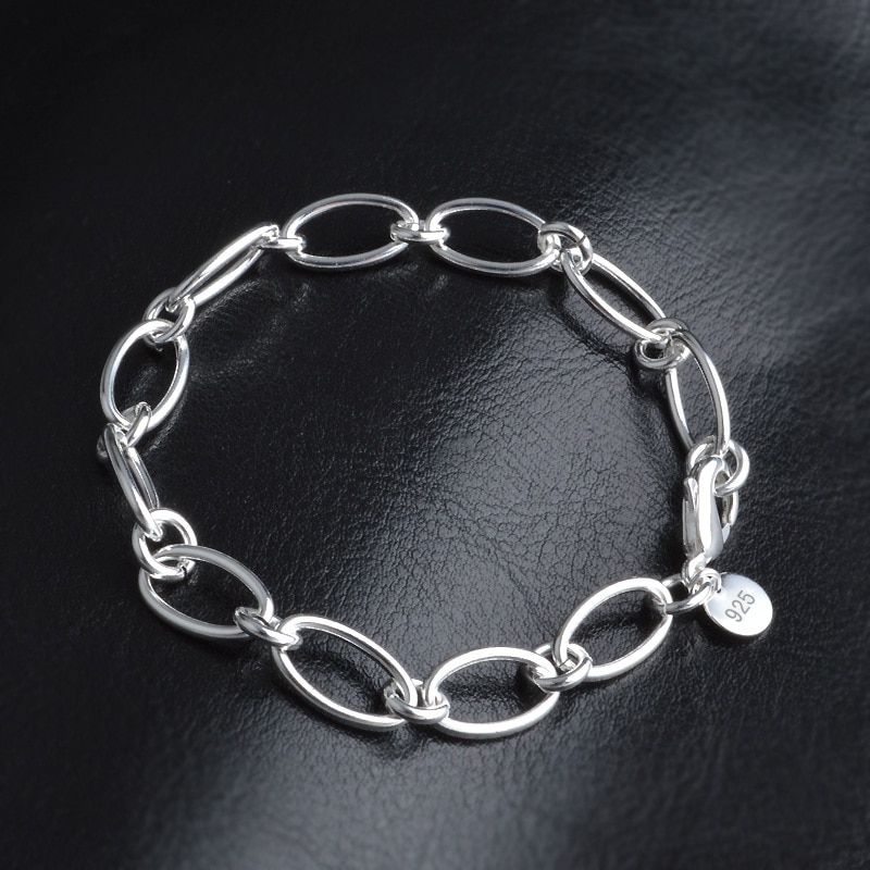 Bracelet à breloques Bracelets & Bracelets pour Femme 925 bijoux en argent Femme Bileklik Pulseira Feminina Pulseras Pulseiras love Ja4