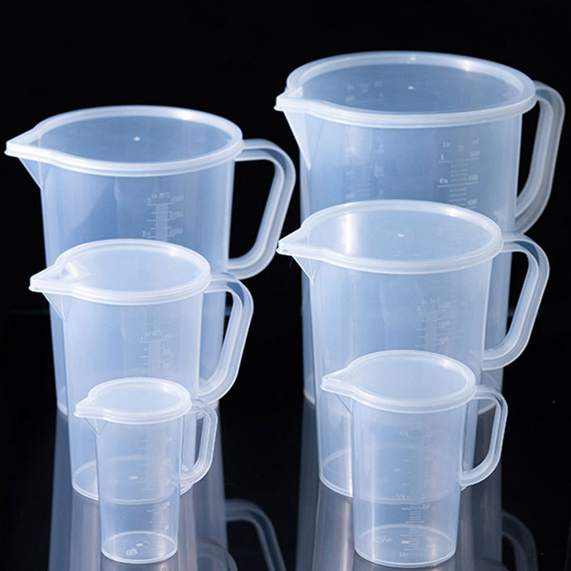 250ml /500ml/1000ml Clear Plastic Graduated Measuring Cup for Baking Beaker Liquid Measure Jug Cup Container Kitchen Tool