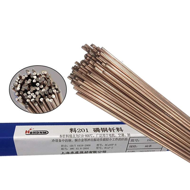 5/10PCS Length 500mm Welding Wire Refrigerator Air Conditioning Copper Tube Welding Phosphor Copper Welding Rod Without Core