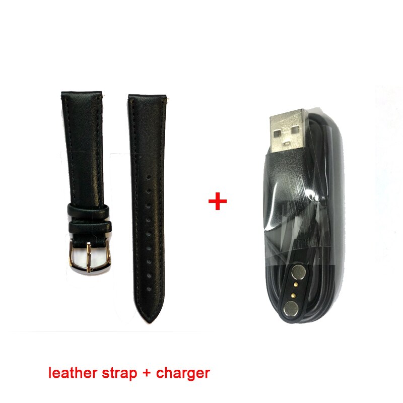 Original  kw10 smart urrem rustfrit stål/læder  kw10 kw20 smartwatch oplader kabel til  kw10 kw20 ur udskiftningsrem: Blå