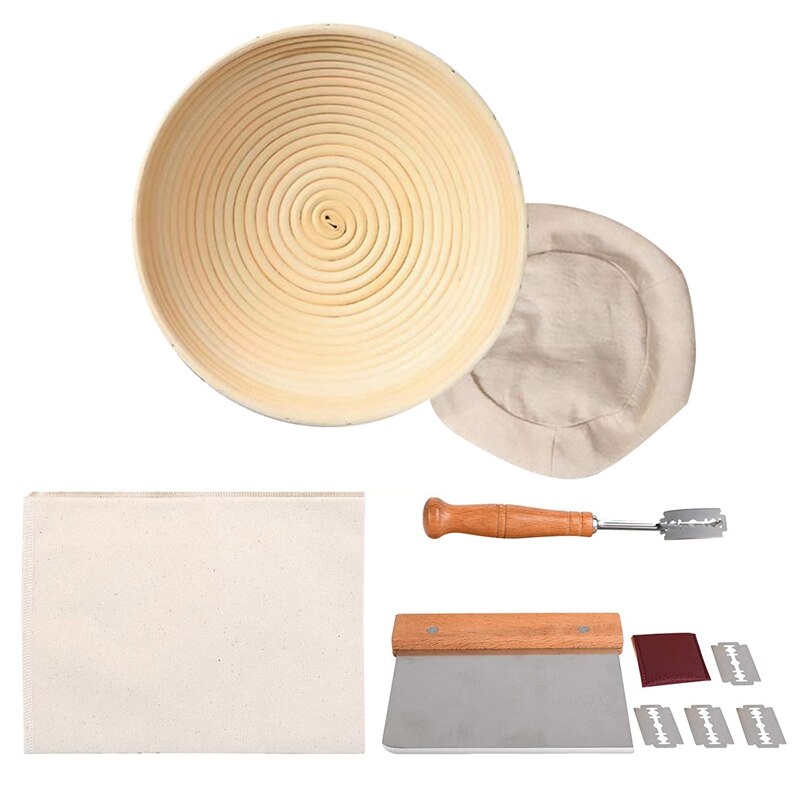 Brood Proofing Mand, Deeg Banneton Proofing Mand Deeg Schraper, Brood Bakken Kit,Proofing Doek Voor Bakingfrenchbread: Default Title