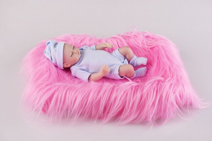 Doux bébé fourrure couvertures fausse fourrure fond couvertures mignon infantile enfants Fotografia De bébé Fotografia directe: pink