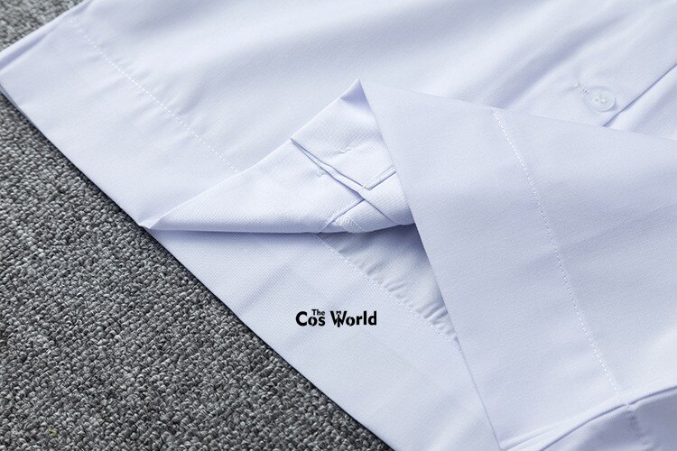 Chemise blanche brodée à col rond et manches courtes pour femmes, chemisiers pour uniforme scolaire JK, vêtements d&#39;été XS-XXL