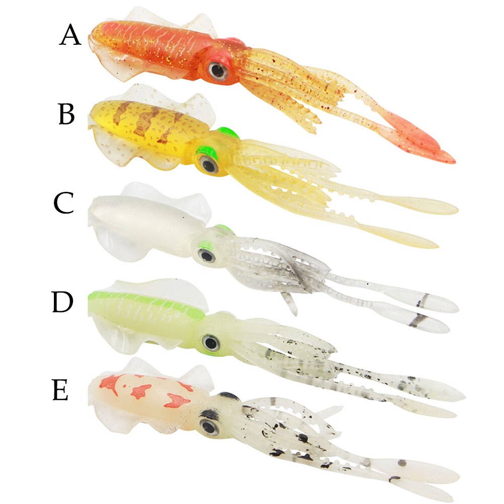 Vissen zachte lokaas 10g 120mm lichtgevende/uv inktvis vissen 5 octopus lokaas aas kiezen voor zee tot soorten vissen  c7 j 3