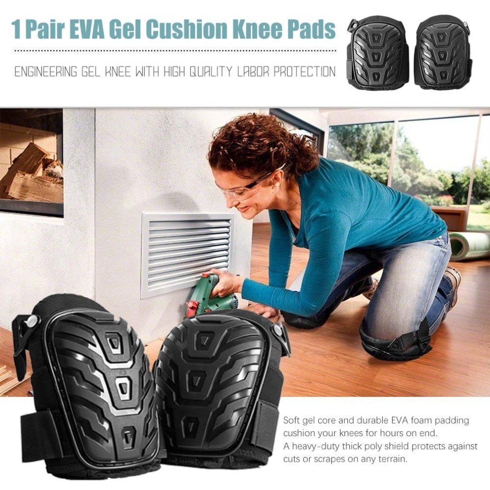 1 Pair Knee Pads for Work With Heavy Duty Foam Padding Workplace Safety Self Protection For Gardening, Cleaning and Construction