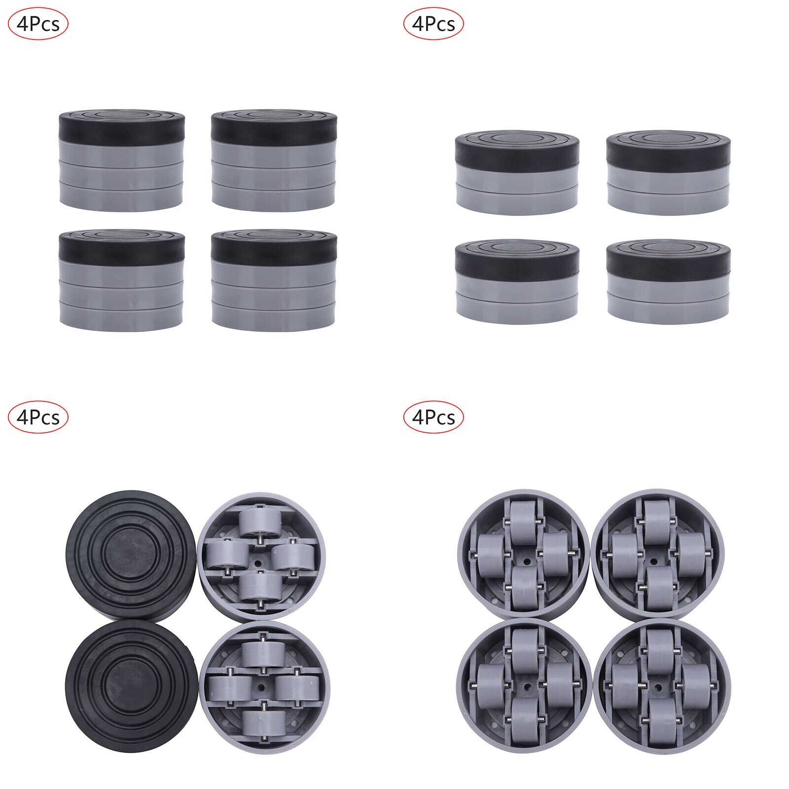 4Pcs Washing Machine Universal Fixed Rubber Mat Anti Vibration Feet Pads Laundry Washer Dryer Refrigerator Feet Fixed Pads