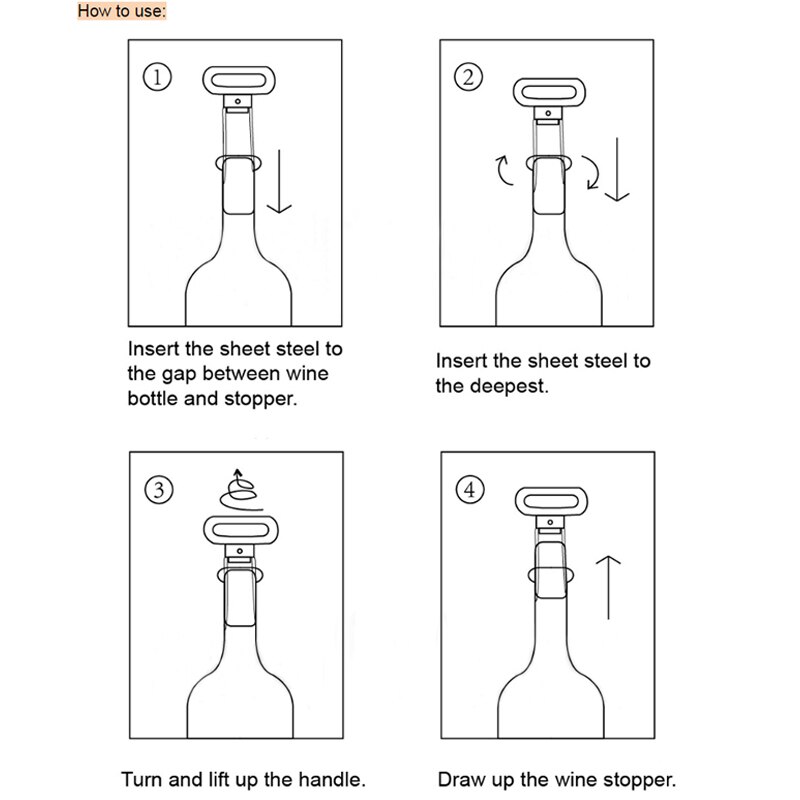 Two-Prong Cork Puller Wine Opener Stainless Steel Wine Opener Wine Opener Wine Bottle For Kitchen