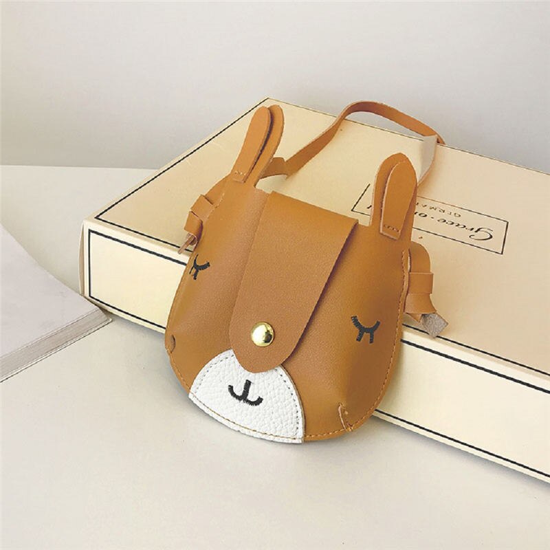 Bonito Do Bebê Da Menina Do Miúdo de Couro Corpo Cruz Bolsa Tote Satchel Sacos Do Mensageiro Bonitinho Orelhas de Cão 3D Coin Bolsas Crianças presente 2020 NOVA: 6