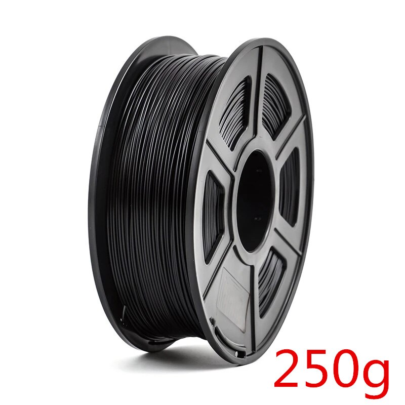 1.75mm 1KG/500g/250g PA Nylon 3D Printer Filament High Tensile Strength Nylon Filament Good Flexibility 3D Printing Material: black 250g