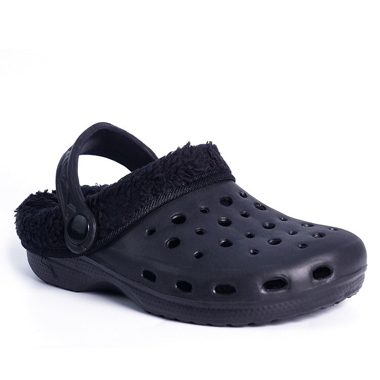 Pantoufles originales enfants Croc sabot chaussures hiver décontracté classique garçons fille enfants Fuzz doublé baskets hiver fourrure jardin sandales