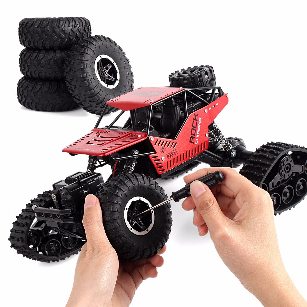 1:12 2.4G 4WD Off-Road Klimmen Rc Auto Spoor Wielen 2-In-1 Radio Controlled Remote controle Auto Speelgoed Voor Kinderen