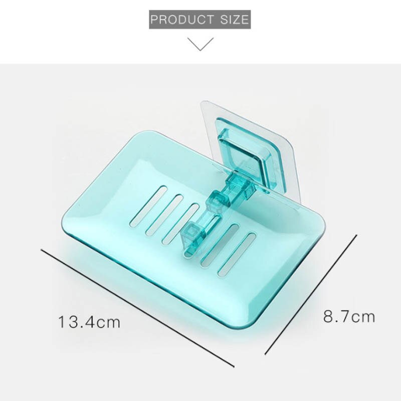 Shower Soap Box Plastic 1PC Bathroom Tray Accessories Tray Holder Wall Mounted Soap Storage Plate Soap Dish Non-slip