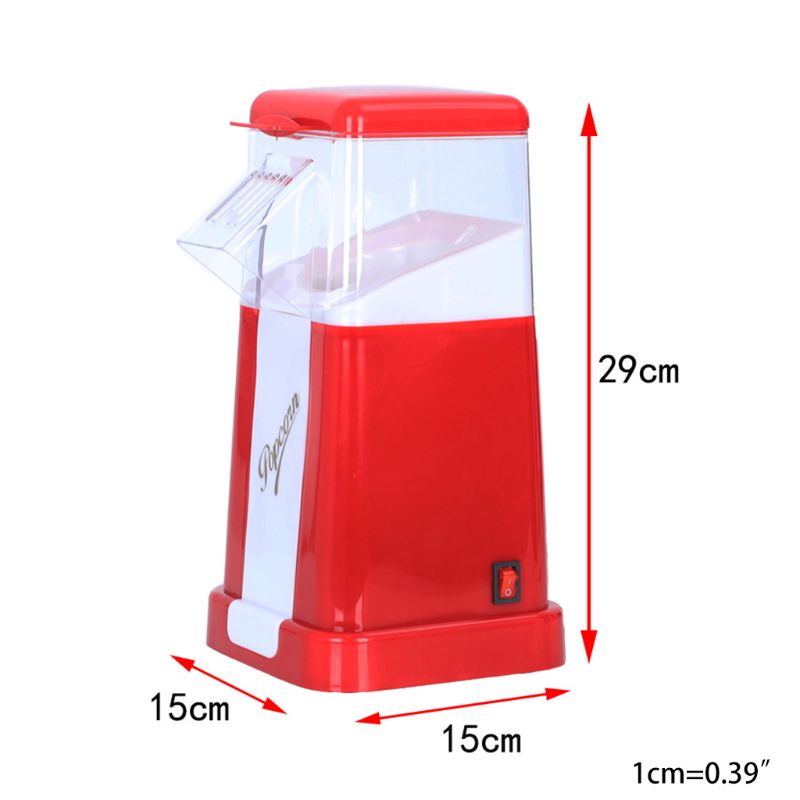 Automatic Popcorn Maker Machine US / EU Plug for Home Powerful Fat Free Quick Preparation Household Kitchen Appliances
