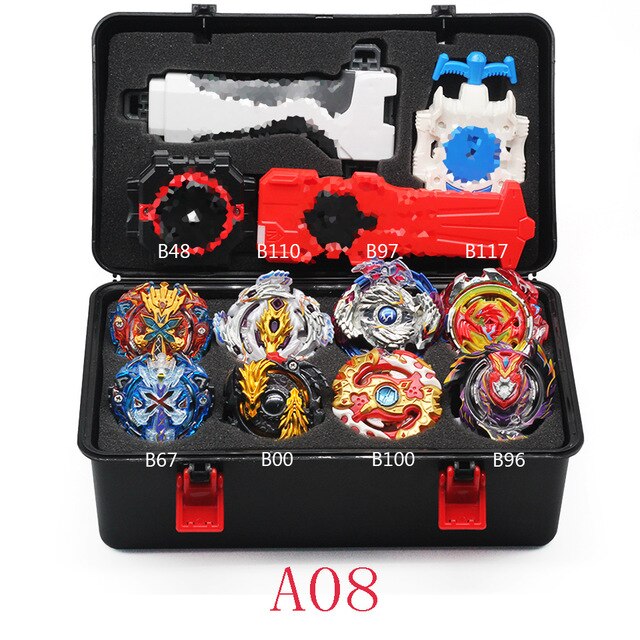 Originale Blayblade Top Beyblade Burst B-129 B125 con lanciatore Bayblade Bey lama metallo plastica fusione 4d giocattoli regalo per i bambini: A08