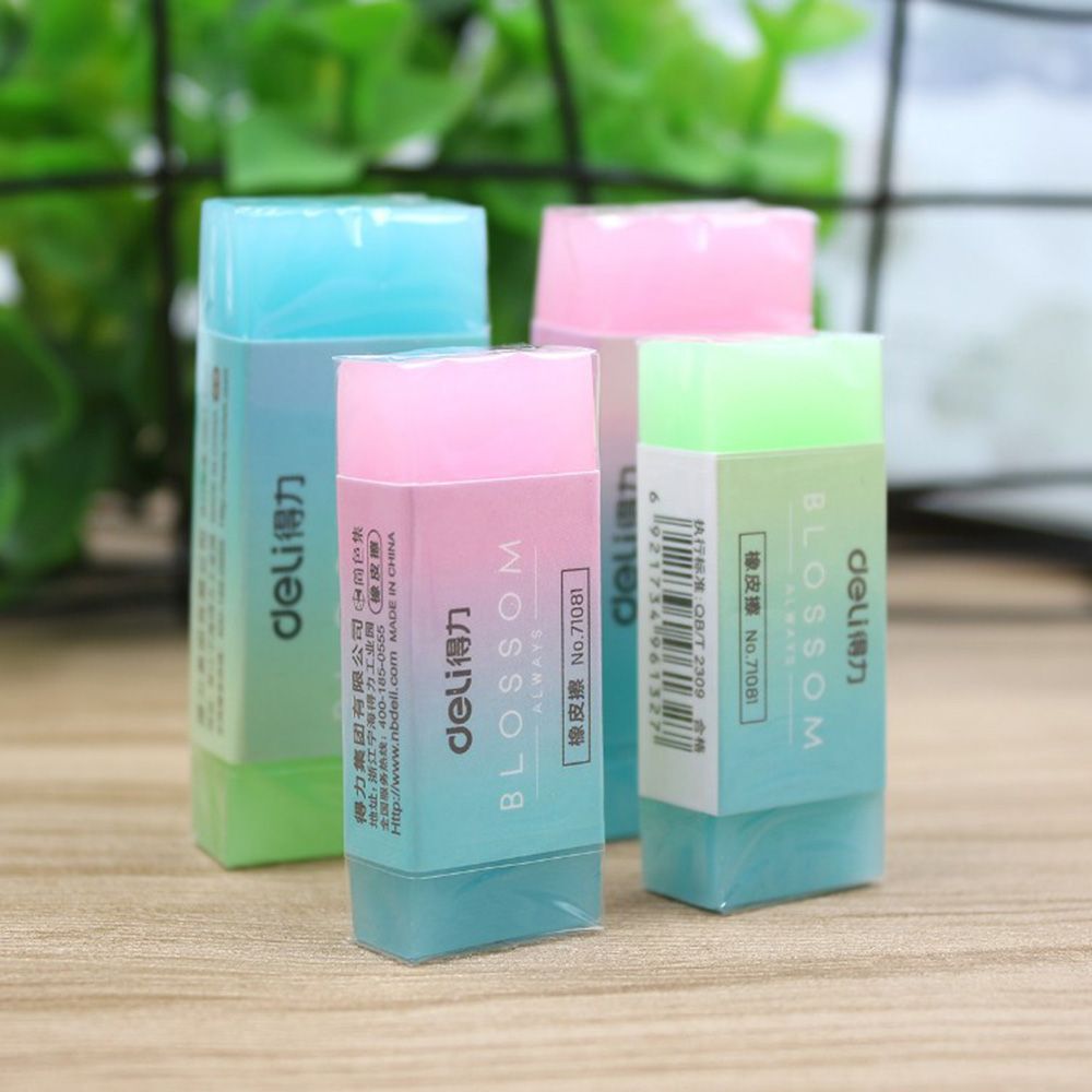 Novo 1pc borrachas de borracha colorida durável flexível lápis borracha estudantes artigos de papelaria material escolar para crianças