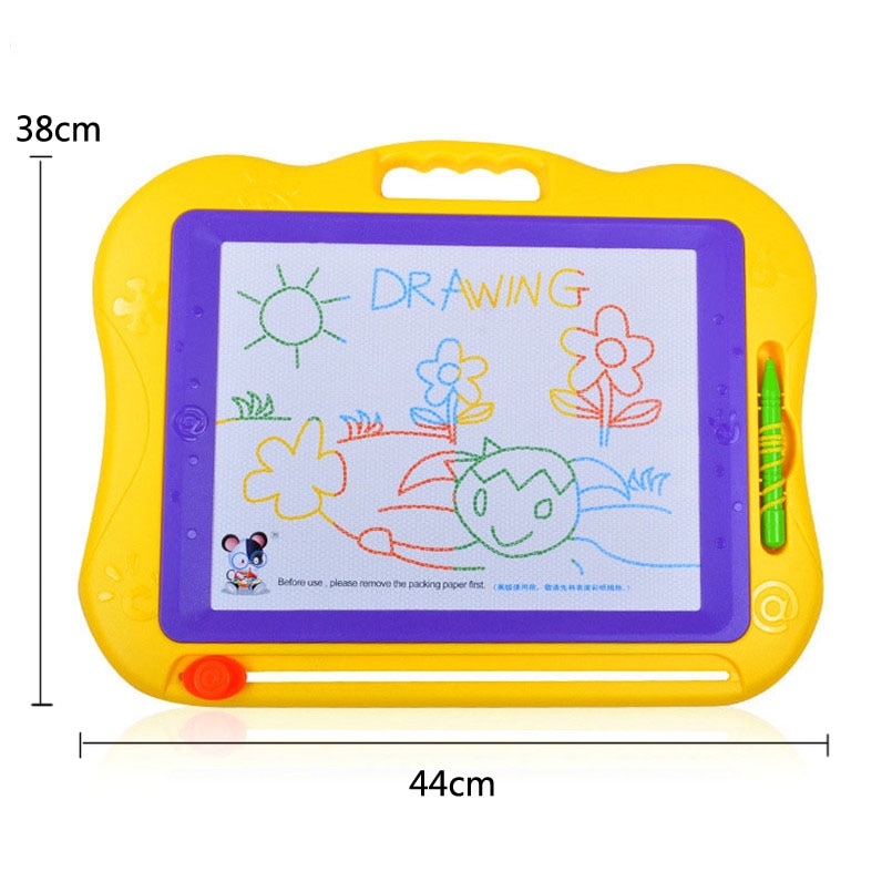 44*38cm stor størrelse magnetisk tegning graffiti bord legetøj børn skitsepude doodle tegneserie maleri med pen legetøj læring genanvendeligt legetøj