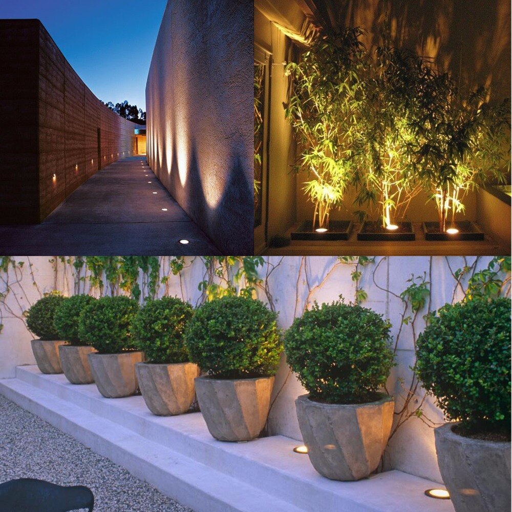 QACA LED Deck Recessed Inground Lights Garden Stairs Path Outdoor and Indoor Decoration Lamp B107