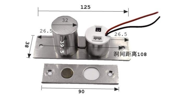DC12V small bolt lock unlocked automatically when Power off