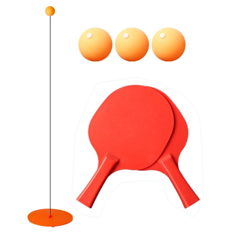 -Table Tennis Set Trainer Training Kids Ping-Pong Indoor Sport Game: Multicolor A