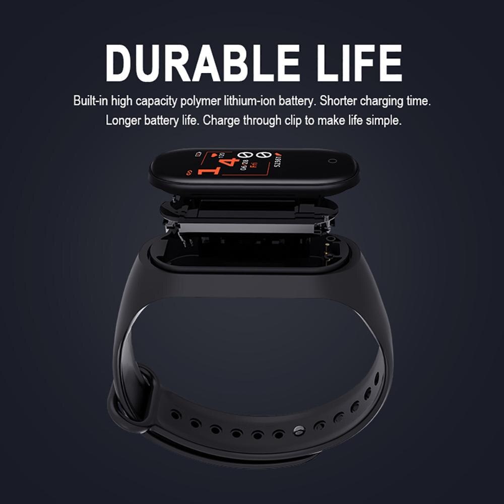 M4 Intelligente Wristband Impermeabile Misuratore di Pressione Sanguigna Monitor di Frequenza Cardiaca di FitnessTracker Braccialetto Intelligente M4 Della Vigilanza Della Fascia di Sport Pedometro