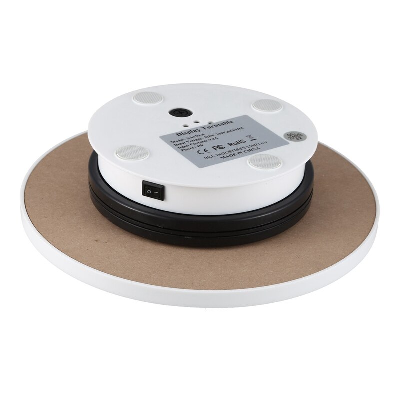 25cm Electric Motorized Rotary Rotating Display Stand Turntable 360 Degree Rotating Turntable Max Load 15Kg for Photography Vide