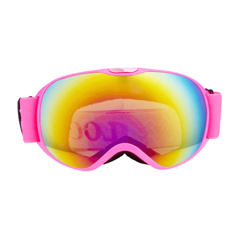 Gogle narciarskie okulary narciarskie dla dzieci gogle zimowe dla dzieci gogle snowboardowe okulary ochrona UV400 śnieg przeciwmgielna podwójna maska narciarska: Pink