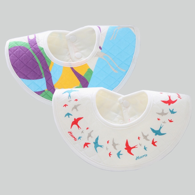 2pc/ lot baby vanntette smekker bomullstrykk tøysmekker spytt håndkle klær bandana smekker gutter jenter