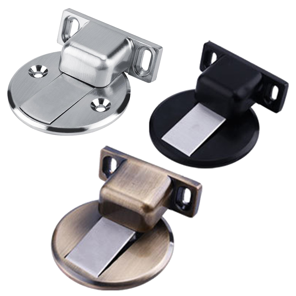1Pc Magnetic Door Holder Stopper Invisible Doorstop Wall Floor Mount Safety Catch Zinc Alloy Gate Resistor Doorstop Door Holder