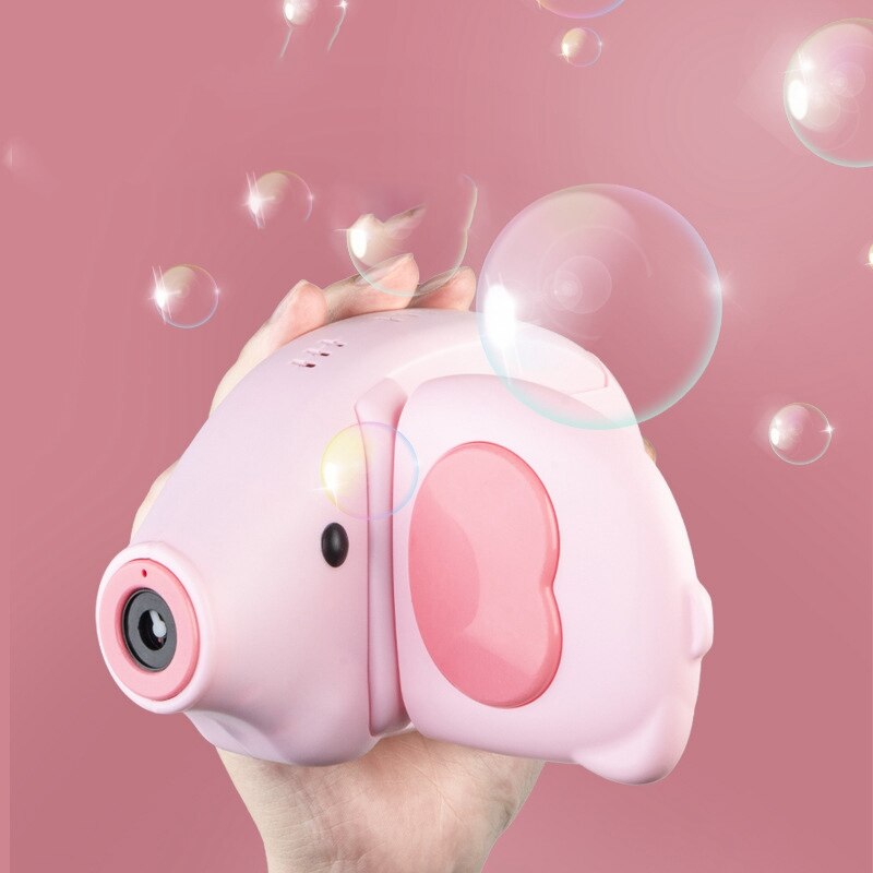 Bubble Machine Muzikale En Verlichting Automatische Bubble Maker Leuke Olifant Bubble Blower Camera Speelgoed Voor Kinderen Jongens Meisjes: Pink