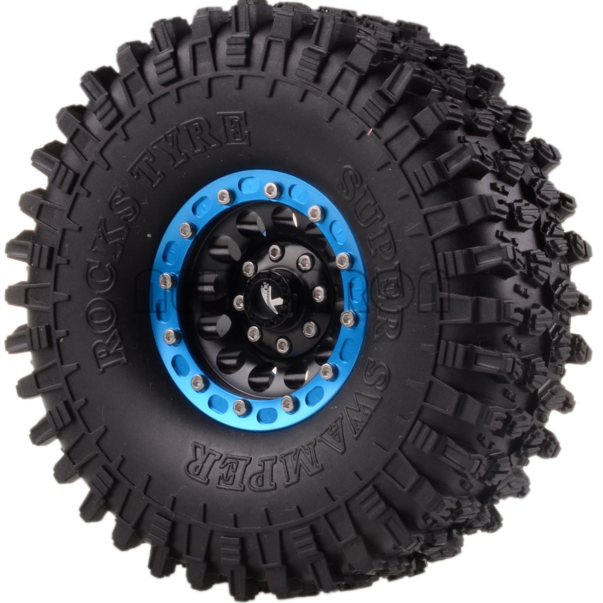 ENRON 1P 1.9" Metal Wheel RIMS & 120mm Super Swamper Rocks Tyre Tires RC 1/10 1:10 Rock Crawler Axial SCX10 SCX10 II 90046