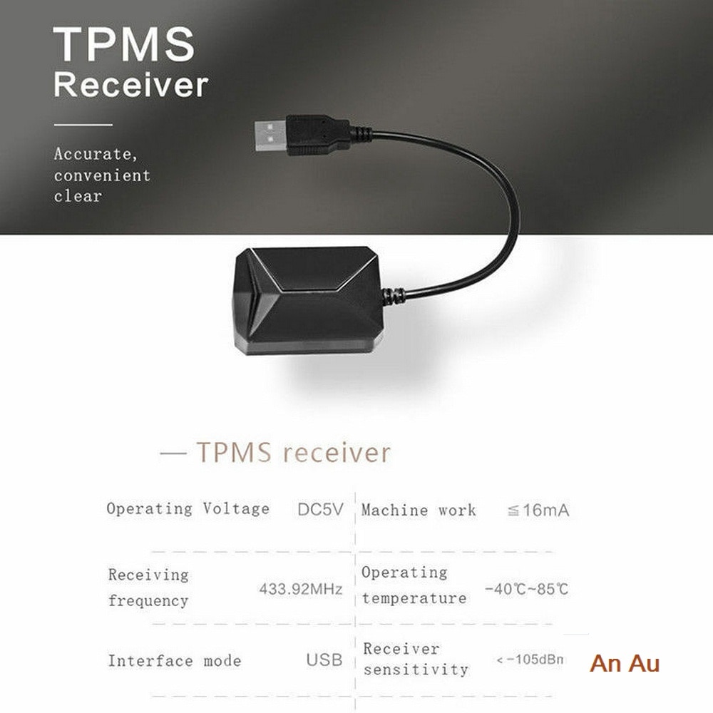 USB Android TPMS Tire Pressure Monitoring System Display Alarm System 5V Internal Sensors Android Navigation Car Radio 4 Sensors