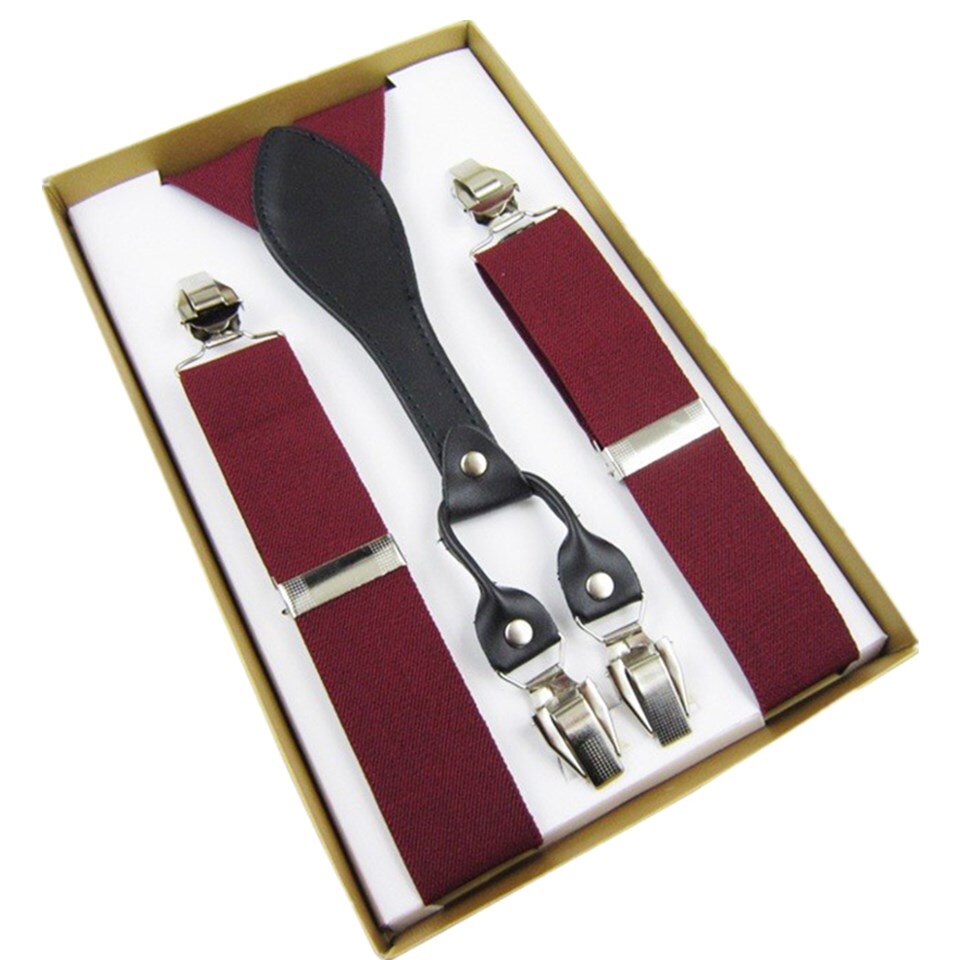 Mens Suspenders Leather Button End Elastic Tuxedo Y Back Suspenders Pant Braces for Men tirantes hombre para pantalones