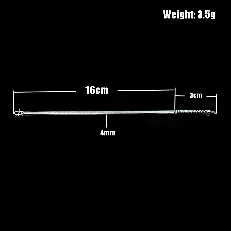 Women Flat Snake Chain Bracelet 925 Sterling Silver Punk Rock Simple Blade Bracelets Unisex For Jewelry