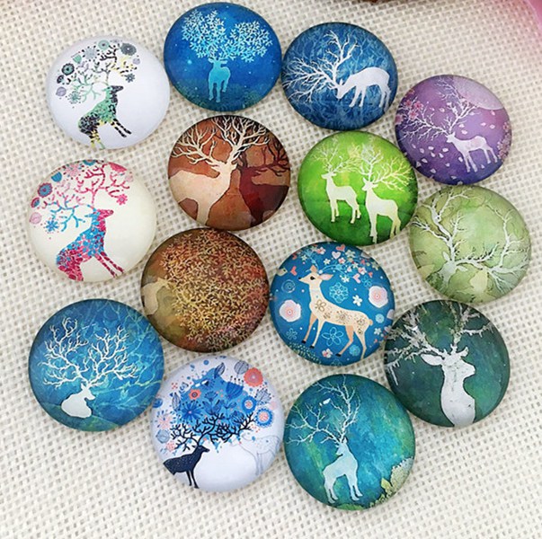 12mm perle glass brads jul hjort reinsdyr santa papir håndverk utklippsbok tilbehør bryllup forsyningskort invitasjon valentine