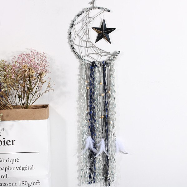 Moon Star Dream Catcher Decor Babykamer Decoratie Muur Opknoping Beddengoed Bumpers Kids Party Kids Meisjes Kamer Decor: B