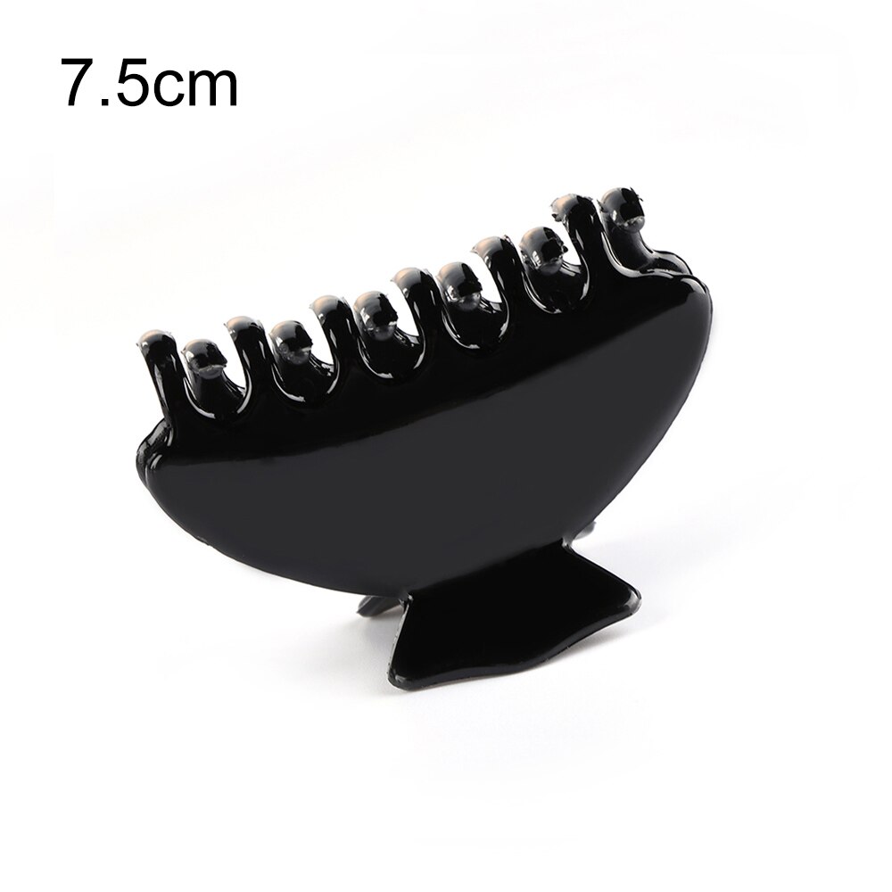 Horquillas de mariposa de acrílico negro brillante para el pelo, pinzas para el pelo, herramientas de estilismo de salón de peluquería, 1 ud.: 7.5cm